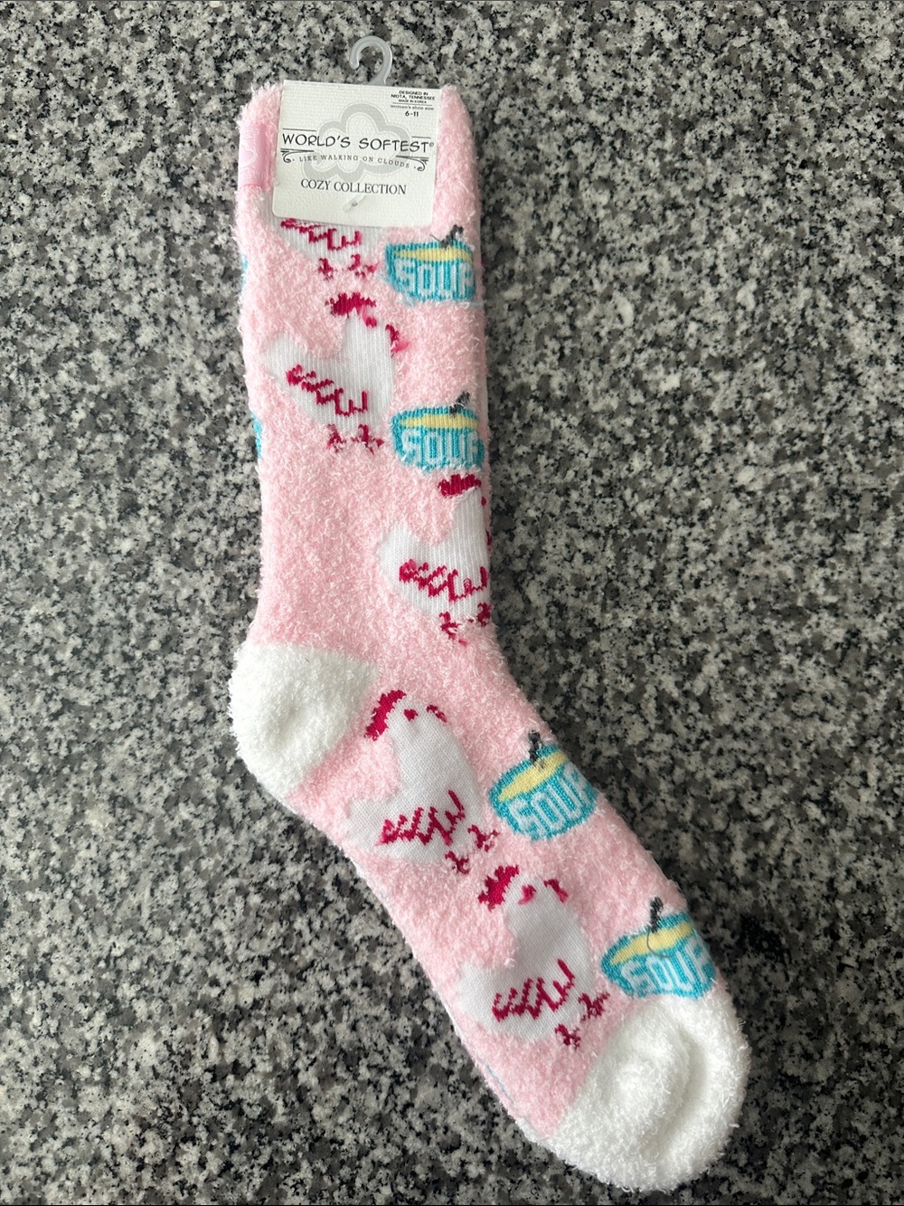 Cozy Pink Novelty Fuzzy Socks
